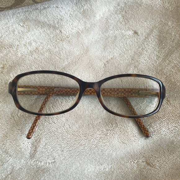 Coach Blossom Tortoise eyeglasses with case and cleaning cloth - Picture 3 of 11
